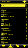 THEME GO CONTACTS BIG YELLOW screenshot 3