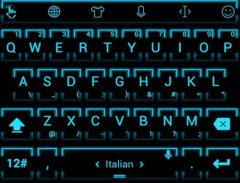 Keyboard Theme Neon 2 Cyan screenshot 6