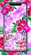 Pink Glamor Roses Keyboard Theme screenshot 4