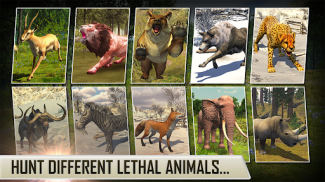 动物狩猎狙击手射击游戏：丛林野生动物园 screenshot 5