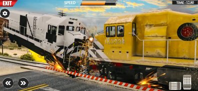 Train Vs Giant Pit Crash Games screenshot 11