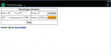 Percentage Calculator screenshot 1