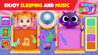 Triplet Chic Baby Care Games screenshot 2