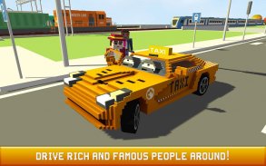 Blocky Taxi Driver: City Rush screenshot 0