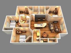 3D Modüler Ev Kat Planı screenshot 3