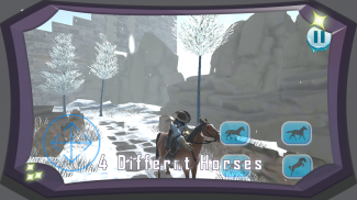 Frozen Forest Horse Riding Simulator 3D screenshot 1