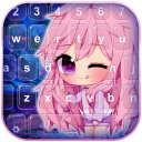 Anime Mädchen Tastatur Thema