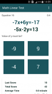 Math Linear Test screenshot 4