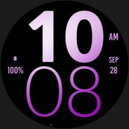 Soft Purple Large Watch Face screenshot 3