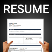 Resume builder Free CV maker templates formats app screenshot 0