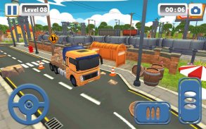 Cargo Truck Free Game: Toon Mega City Simulator 3D screenshot 3
