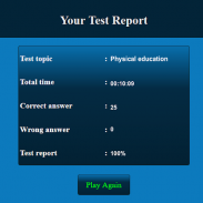 Physical education MCQ screenshot 0