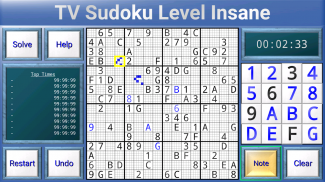 TV Sudoku: 4x4, 9x9 and 16x16 screenshot 13