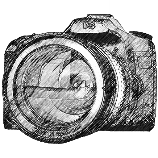 Black And White Sketch Of A Dslr Photo Camera Stock Illustration  Download  Image Now  Art and Craft Equipment Black And White Blue Background   iStock