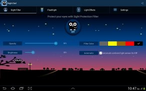 Oiseau de nuit - Filtre bleu screenshot 0