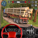 Log Transporter Truck Driving Icon