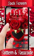 Red Rose Diamond Lock Screen Pattern & Passcode screenshot 0