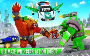 Bear Robot Car Transform: Flying Car Robot War screenshot 4