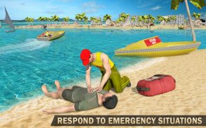 Beach Lifeguard Rescue Squad: Motor Boat Driving screenshot 8