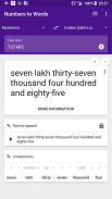 Numbers to Words converter screenshot 2