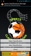 Sports Classifications Manager screenshot 5