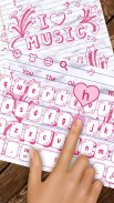 I Love Music Notepad Keypad Theme screenshot 1