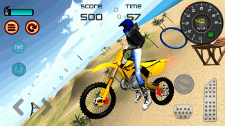 Motocross Spiaggia Salto 3D screenshot 0