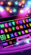 Tema Keyboard Sparkle Neon Lights screenshot 0