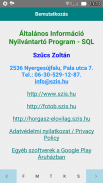 Általános Információ Nyilvántartó Program - SQL screenshot 5