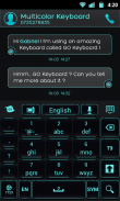 GO Keyboard Black Cyan Theme screenshot 5