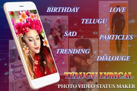 Telugu mix -Telugu lyrical video status maker 2021 screenshot 4