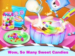 Candy Ice Cream Cone - Sweet Rainbow Dessert Games screenshot 1