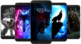 Black Wolf Wallpaper HD screenshot 1