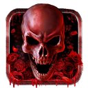 Cráneo rojo de la sangre Fondo de pantalla en vivo Icon