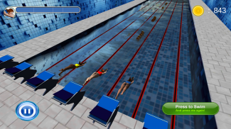 jogo natação 3D screenshot 0