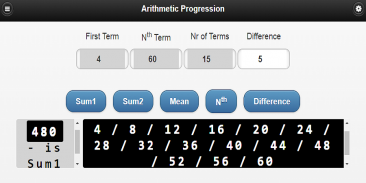 Arithmetic Progression Calcula screenshot 2