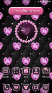 Pink Diamond Heart Theme App for Girls screenshot 1