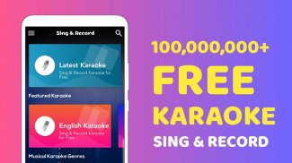 Free Karaoke - Sing & Record, Sing Free Karaoke screenshot 0