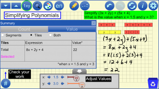 Algebra Tiles by mathies screenshot 9