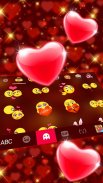 Red Heart Keyboard Theme screenshot 2