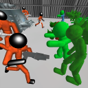 Stickman Prison Battle Zombies Icon