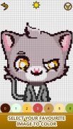 Cats Pixel Art Coloring Book screenshot 2