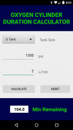 Oxygen Duration Calculator screenshot 0