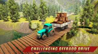 Tractor Trolley Farming Transport: Offroad Drive screenshot 3