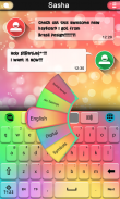 Rainbow Love keyboard theme screenshot 2