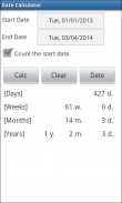 Date Calculator screenshot 1