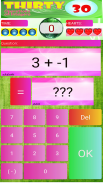 THIRTY: Operation on Integers Game screenshot 0