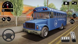 Police Bus Simulator Transport Driving Free Game screenshot 1