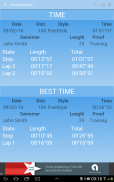 Swimming StopWatch free screenshot 13