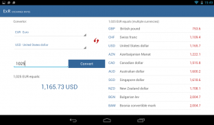 Exchange rates ExR screenshot 2